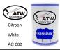 Preview: Citroen, White, AC 088: 500ml Lackdose, von ATW Autoteile West.